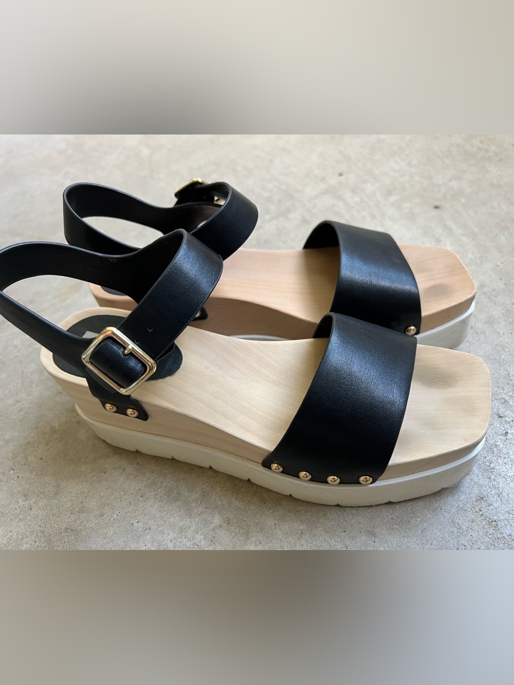 Steve Madden Black Platform Sandal 7.5